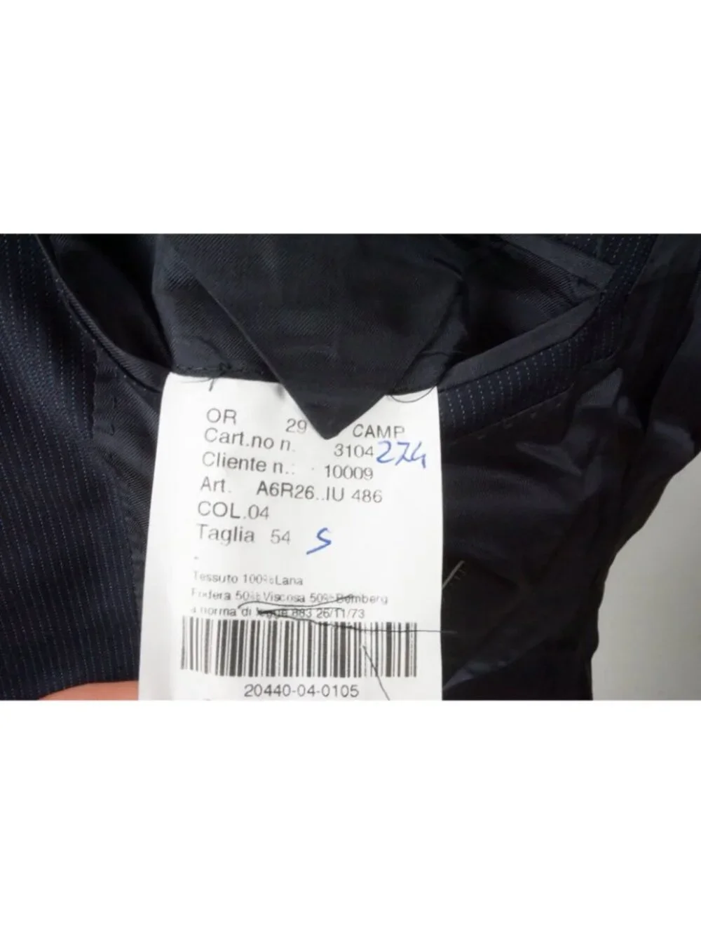 Flannel Bay Blue Pinstriped S110s Wool 2 Pc Suit Jacket Pants 44 Brand New